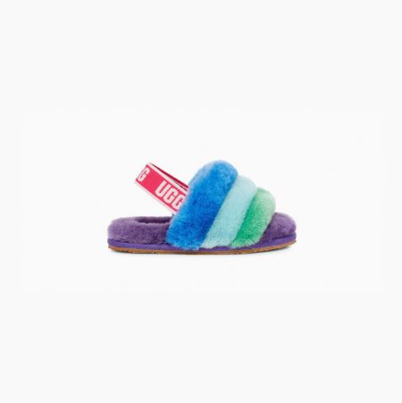 UGG Rainbow Fluff Yeah - Tøfler Småbarn - Lilla Multicolor (NO-H592)